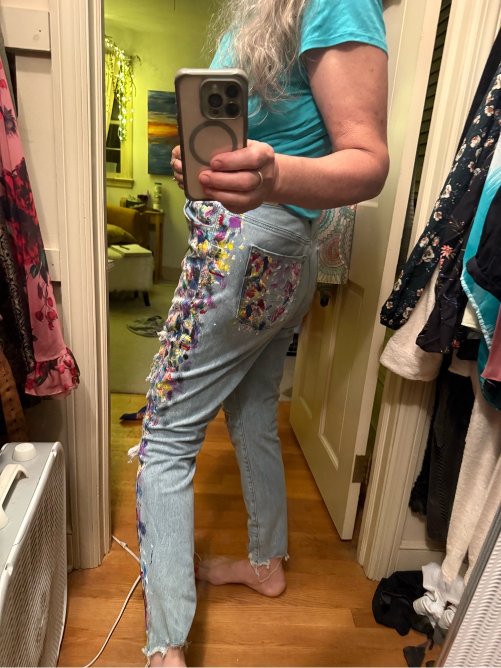 American Eagle One-of-a-Kind Hand-Painted
Distressed Jeans | Wearable Art